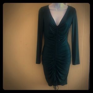 Fashion Nova v neck string dress